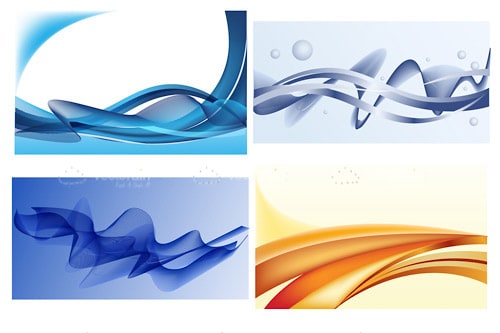 4 Pack of Abstract Wave Backgrounds